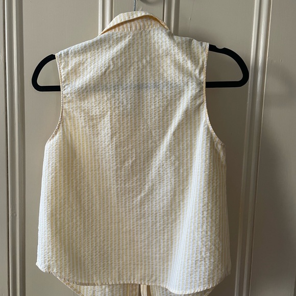 Sezane Claudia yellow and white shirt - Picture 3 of 4